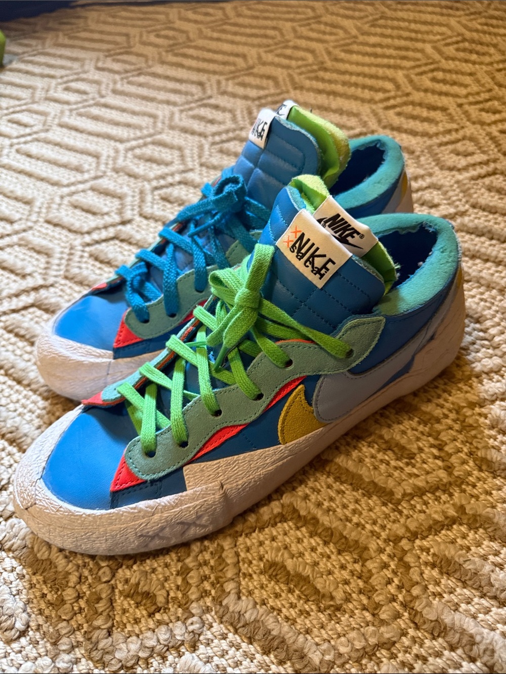 Nike x Sacai x KAWS Blazer Low “Neptune Blue” Sneakers – Multi Color